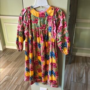 Pink Ruched Ruffled Sundress with Puff Sleeves